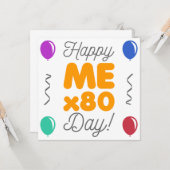 Herzlichen Glückwunsch zum 80. Geburtstag Karte (Vorderseite/Rückseite Beispiel)