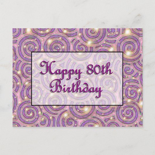 Herzlichen Glückwunsch zum 80. Geburtstag Postkarte (Vorderseite)