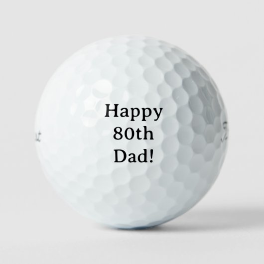 Herzlichen Glückwunsch zum 80. Geburtstag Vater Golfball (Vorderseite)