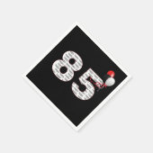 Herzlichen Glückwunsch zum 85. Geburtstag auf Blac Serviette (Ecke)