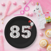 Herzlichen Glückwunsch zum 85. Geburtstag auf der Pappteller (Party)