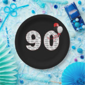 Herzlichen Glückwunsch zum 90. Geburtstag auf der  Pappteller (Party)