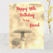 Herzlichen Glückwunsch zum 90. Geburtstag Karte (Gelbe Blume)