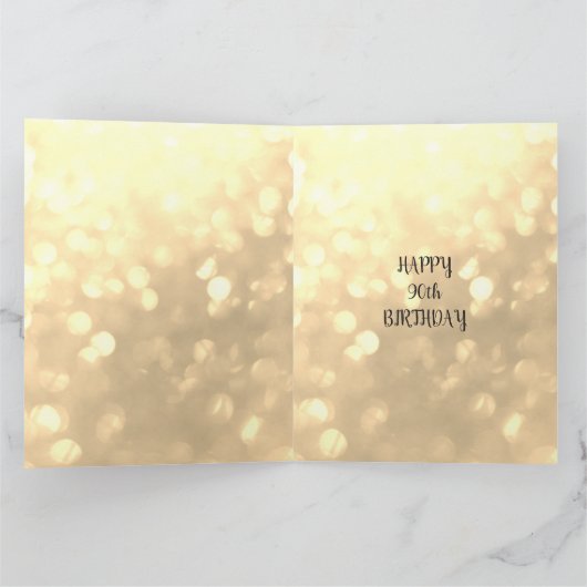 Herzlichen Glückwunsch zum 90. Geburtstag Karte (Innenseite)