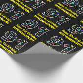 Herzlichen Glückwunsch zum 91. Geburtstag, Fun Col Geschenkpapier (Ecke)