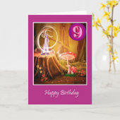 Herzlichen Glückwunsch zum 9. Geburtstag für Mädch Karte (Gelbe Blume)