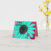 Herzlichen Glückwunsch zum 9. Geburtstag Karte (Gelbe Blume)