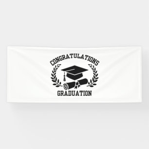 Herzlichen Glückwunsch zum Abschluss 2.5x6 Vinyl B Banner