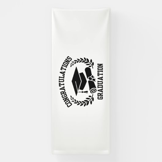 Herzlichen Glückwunsch zum Abschluss 4x10 Vinyl Ba Banner (Vertikal)