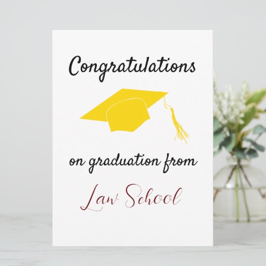 Herzlichen Glückwunsch zum Abschluss aus der Law S (Stehend Vorderseite)