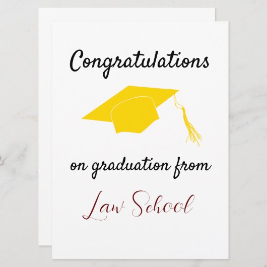 Herzlichen Glückwunsch zum Abschluss aus der Law S (Vorne/Hinten)