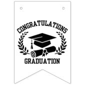 Herzlichen Glückwunsch zum Abschluss-Banner Wimpelkette (Zweite Fahne)