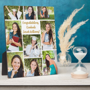 Herzlichen Glückwunsch zum Abschluss Chic Collage  Fotoplatte