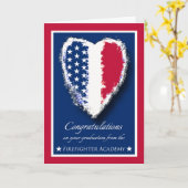 Herzlichen Glückwunsch zum Abschluss, Feuerwehraka Karte (Gelbe Blume)