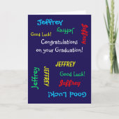 Herzlichen Glückwunsch zum Abschluss, Grußkarte Bl Karte (Vorderseite)