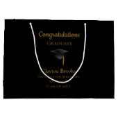 Herzlichen Glückwunsch zum Abschluss mit Cap Große Geschenktüte (Rückseite)