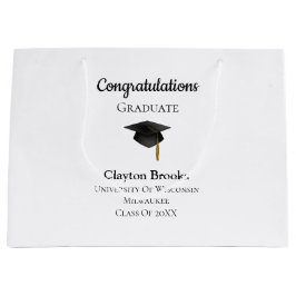 Herzlichen Glückwunsch zum Abschluss mit Cap Große Geschenktüte