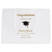 Herzlichen Glückwunsch zum Abschluss mit Cap Große Geschenktüte (Vorderseite)