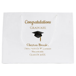 Herzlichen Glückwunsch zum Abschluss mit Cap Große Geschenktüte