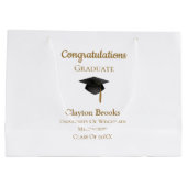 Herzlichen Glückwunsch zum Abschluss mit Cap Große Geschenktüte (Rückseite)