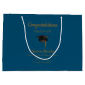 Herzlichen Glückwunsch zum Abschluss mit Cap Große Geschenktüte (Rückseite)