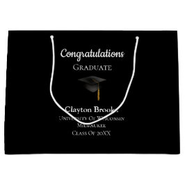 Herzlichen Glückwunsch zum Abschluss mit Cap Große Geschenktüte