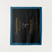 Herzlichen Glückwunsch zum Abschluss mit Cap Wandteppich (Vorderseite)