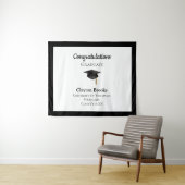 Herzlichen Glückwunsch zum Abschluss mit Cap Wandteppich (Beispiel (Horizontal))