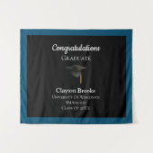 Herzlichen Glückwunsch zum Abschluss mit Cap Wandteppich (Vorderseite (Horizontal))