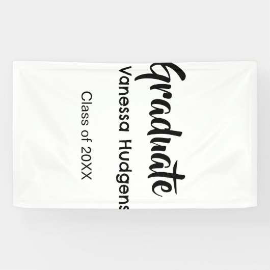 Herzlichen Glückwunsch zum Abschluss Name Datum Ja Banner (Horizontal)