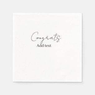 Herzlichen Glückwunsch zum Abschluss Name Datum  Serviette