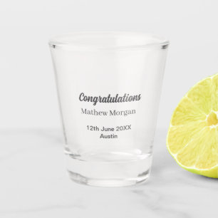 Herzlichen Glückwunsch zum Abschluss Name Jahr Kla Schnapsglas