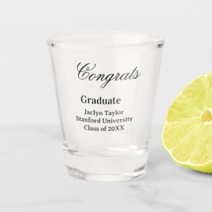 Herzlichen Glückwunsch zum Abschluss name Universi Schnapsglas