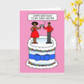 Herzlichen Glückwunsch zum Afroamerikaner Twin Sis Karte (Gelbe Blume)