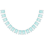 Herzlichen Glückwunsch zum Aquamarinen Watercolor Wimpelkette (Alle)