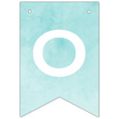 Herzlichen Glückwunsch zum Aquamarinen Watercolor  Wimpelkette (Zweite Fahne)