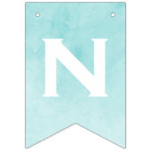 Herzlichen Glückwunsch zum Aquamarinen Watercolor Wimpelkette (Dritte Fahne)