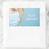 Herzlichen Glückwunsch zum Arzt Rechteckiger Aufkleber (Tasche)