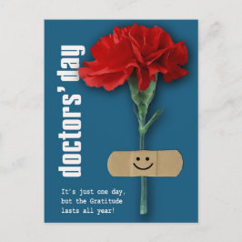Herzlichen Glückwunsch zum Arztbesuch. Red Carnati Postkarte