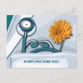 Herzlichen Glückwunsch zum Arztbesuch. Stethoscope Postkarte (Vorderseite)