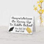 Herzlichen Glückwunsch zum Aufstieg des Abschlusse Karte (Gelbe Blume)