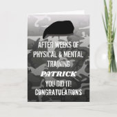 Herzlichen Glückwunsch zum Ausgehen der Parade Karte (Vorderseite)