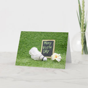 Herzlichen Glückwunsch zum Badminton Player auf Gr Karte