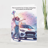 Herzlichen Glückwunsch zum Bestehen des Fahrtests  Karte (Vorderseite)