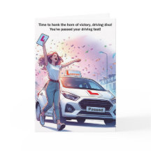 Herzlichen Glückwunsch zum Bestehen des Fahrtests