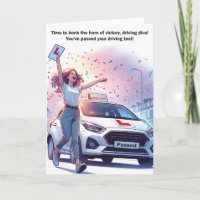 Herzlichen Glückwunsch zum Bestehen des Fahrtests 