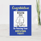 Herzlichen Glückwunsch zum Bestehen des Fahrtests Karte (Vorderseite)