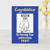 Herzlichen Glückwunsch zum Bestehen des Fahrtests Karte (Gelbe Blume)