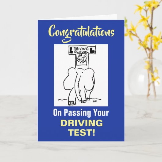 Herzlichen Glückwunsch zum Bestehen des Fahrtests Karte (Gelbe Blume)