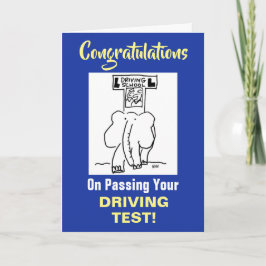 Herzlichen Glückwunsch zum Bestehen des Fahrtests Karte